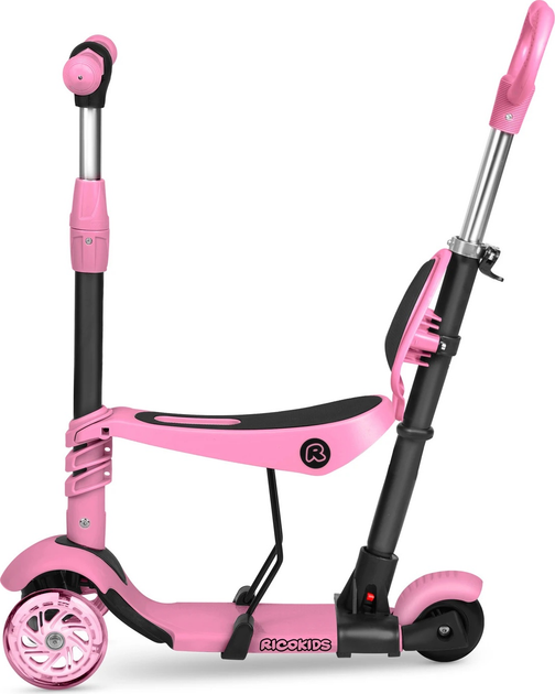 Самокат дитячий RICOKIDS Todi триколісний Рожевий (5903890611668) - зображення 3