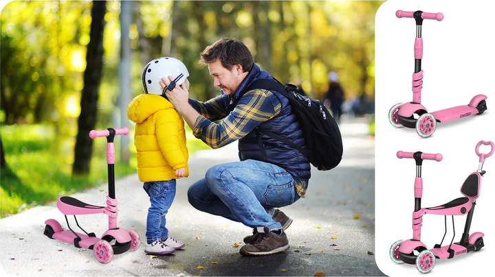 Самокат дитячий RICOKIDS Todi триколісний Рожевий (5903890611668) - зображення 12