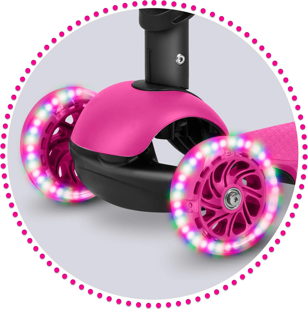 Hulajnoga dziecięca RICOKIDS Buggy trójkołowa Różowa (5903890611637) - obraz 10