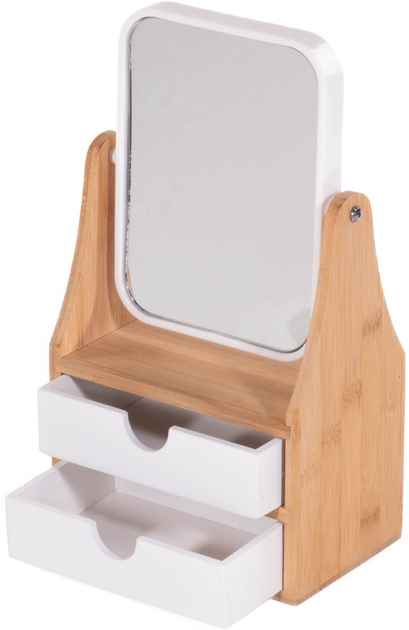 Komoda na kosztowności i kosmetyki z lusterkiem Home Styling Collection Beżowo-Biała (8719202913323) - obraz 3