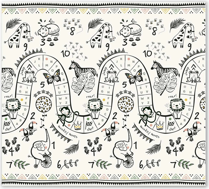 Mata piankowa edukacyjna Nukido składana 200 x 180 x 1 cm Góry (NK-340) (5903890609030) - obraz 6