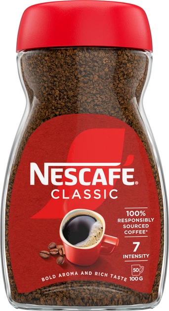 Купити Кава розчинна NESCAFE Класік 100% гранульована 100 г