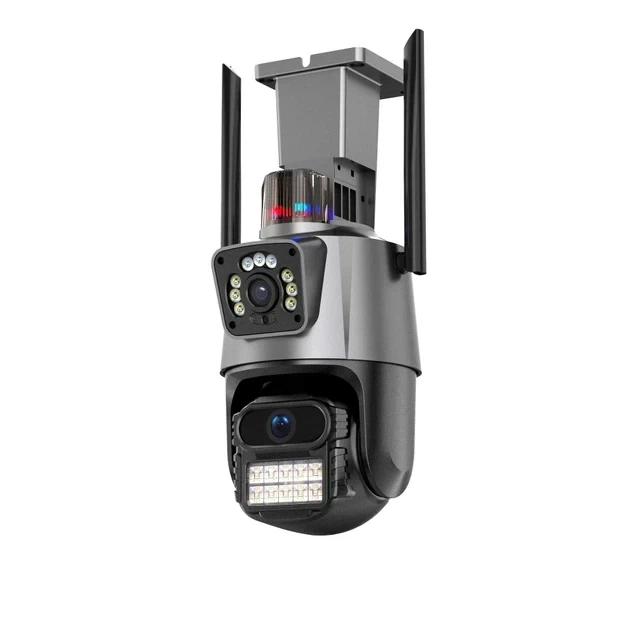 Уличная охранная поворотная WIFI камера Dual Lens Zoom 8MP сирена (5712CS503) - Фото 2 Уличная охранная поворотная WIFI камера Dual Lens Zoom 8MP сирена (5712CS503) - изображение 2