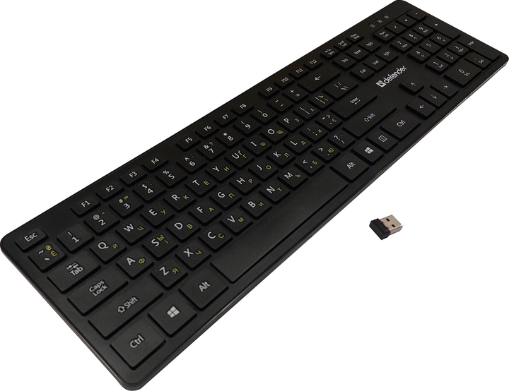 Клавіатура бездротова Defender Comfort MT UKR Wireless Black (4711421450959) - зображення 2