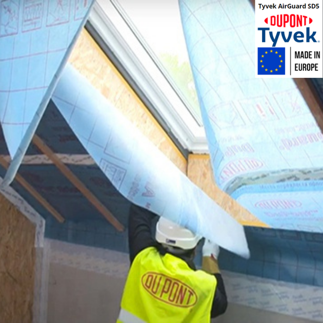 Пароизоляционная мембрана Tyvek AirGuard SD5 1,5х50 м, 75 м2, 108 г/м2 - изображение 7