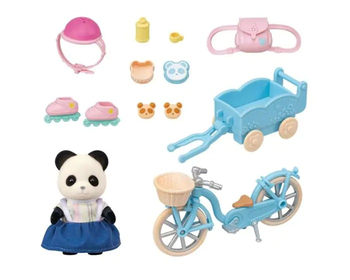 Ігровий набір Epoch Sylvanian Families Cycle & Skate Panda Girl 5652 (5054131056523) - зображення 3