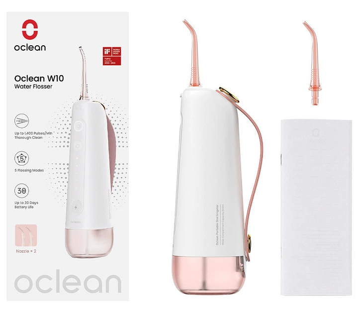 Іригатор Oclean W10 Pink NEW-2 NOZZLES (6970810555752) – фото