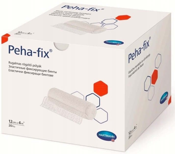Бінт еластичний фіксуючий Peha-fix 12 см х 4 м 20 шт, без індивідуального пакування Paul Hartmann Білий (2000003119066) - зображення 1