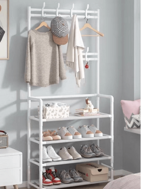 Підлогова вішалка для одягу та взуття - New simple floor clothes rack - Фото 4 Підлогова вішалка для одягу та взуття - New simple floor clothes rack - изображение 4