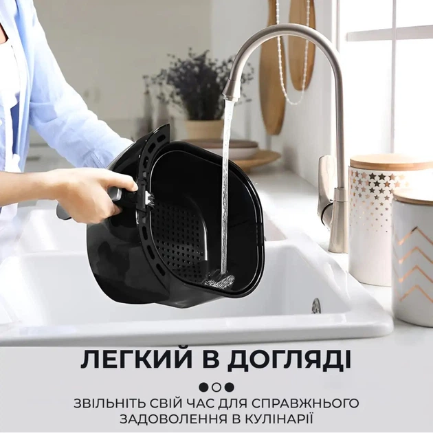 Аэрогриль фритюрница мультипечь SOKANY SK-8027 на 6.5 л с терморегулятором черный - Фото 2 Аэрогриль фритюрница мультипечь SOKANY SK-8027 на 6.5 л с терморегулятором черный - изображение 2