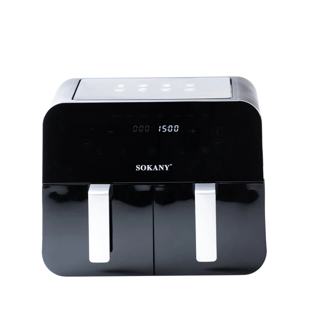 Аэрогриль фритюрница мультипечь SOKANY SK-10005 на 10 л сенсорная черный - изображение 11