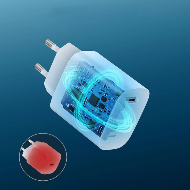 Набір мережевих зарядних пристроїв CHOETECH Q5004 PD 20W USB-C 2 шт. (6932112103017) - зображення 3