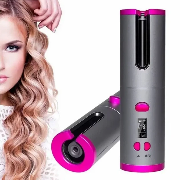 Автоматическая плойка Lima Hair curler WM-002 для завивки беспроводная керамическая стайлер с USB зарядкой - изображение 9