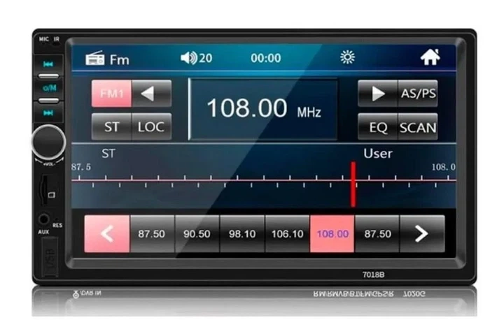 Автомобильная магнитола 2din Pioneer MP5 2DIN 7012 USB Bluetooth + Автомагнитола универсальная с рамкой - изображение 10