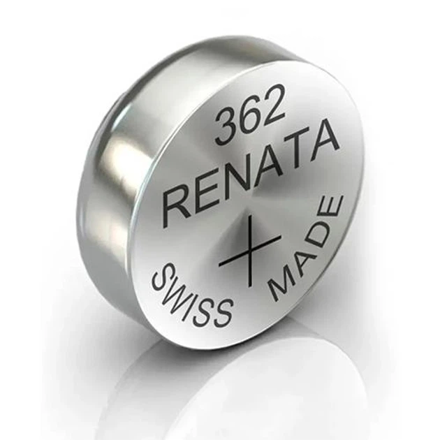 Батарейка для часов серебряно-цинковая Renata 362 SR721SW AG11 162 LR58 LR721 1.55V (2220) - Фото 1 Батарейка для часов серебряно-цинковая Renata 362 SR721SW AG11 162 LR58 LR721 1.55V (2220) - изображение 1