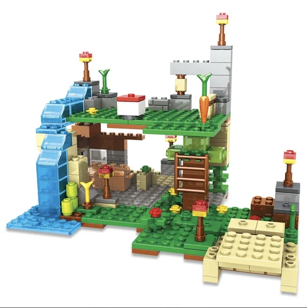 Конструктор Майнкрафт 310 деталей+персонажи, детский набор Minecraft My World Mineworld Скала у водопада SJ81005 - Фото 7 Конструктор Майнкрафт 310 деталей+персонажи, детский набор Minecraft My World Mineworld Скала у водопада SJ81005 - изображение 7