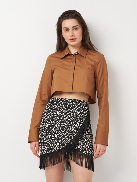 Сорочка жіноча Zara 8567/210 S Коричнева від Rozetka на платформі USKIDKA Акція на Сорочка жіноча Zara 8567/210 S Коричнева від Rozetka