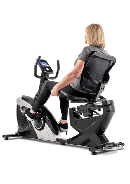 Горизонтальний велотренажер Hop-Sport HS-070L Helix сріблястий iConsole+ - зображення 5