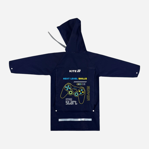 Підлітковий плащ-дощовик Kite Gamer Skills 130-145 см Темно-синій (K25-2600M-2) - зображення 2