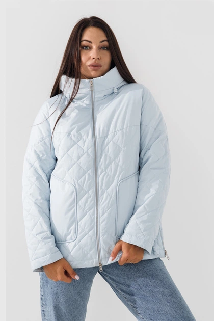 Куртка женская On me M22237 XL Голубой – Брендовая одежда