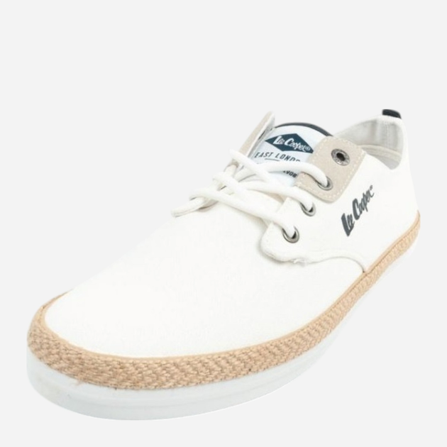 Tenisówki męskie materiałowe do kostki Lee Cooper LCW-25-02-3252M 44 29.2 cm Białe - obraz 4