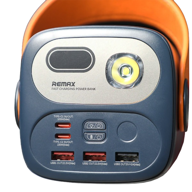 Зовнішній акумулятор Remax Gutitan PD 100W + QC 22.5W 60000mAh + LED Синій (RPP-100) - зображення 2