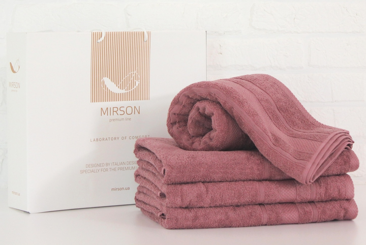 Акція на Набір лазневих рушників MirSon №5083 Elite SoftNess Violet 40х70, 50х90, 70х140, 100х150 від Rozetka