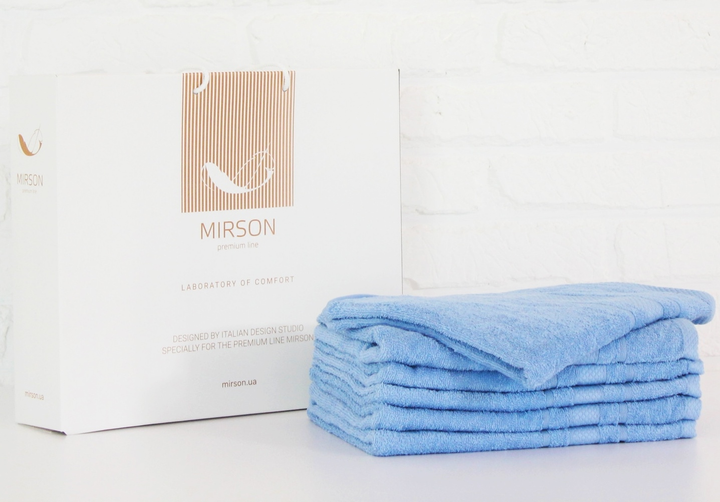 Набір лазневих рушників MirSon №5072 Elite SoftNess Cornflower 50х90 6 шт від Rozetka на платформі USKIDKA Акція на Набір лазневих рушників MirSon №5072 Elite SoftNess Cornflower 50х90 6 шт від Rozetka