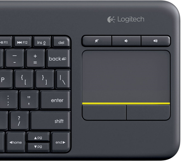 Клавіатура бездротова Logitech K400 Plus Wireless Black (LOGZK400) - зображення 4