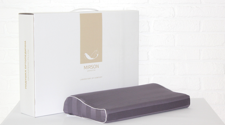 Подушка ортопедична MirSon №7066 Elite Noble Stripe Graphite Kiddy Boy 50х29х5/8 від Rozetka на платформі USKIDKA Акція на Подушка ортопедична MirSon №7066 Elite Noble Stripe Graphite Kiddy Boy 50х29х5/8 від Rozetka