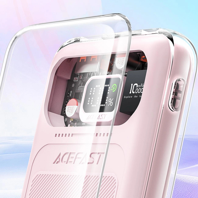 УМБ Acefast M1 10000 mAh Sparkling Series Fast Charging 30W Pink (6974316282006) - зображення 6