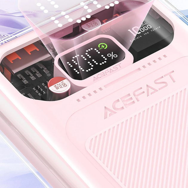УМБ Acefast M1 10000 mAh Sparkling Series Fast Charging 30W Pink (6974316282006) - зображення 9