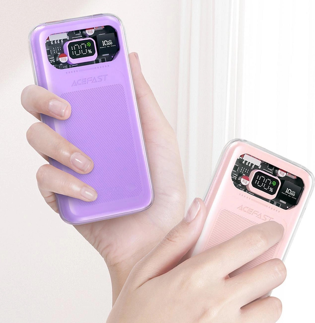 УМБ Acefast M1 10000 mAh Sparkling Series Fast Charging 30W Pink (6974316282006) - зображення 12