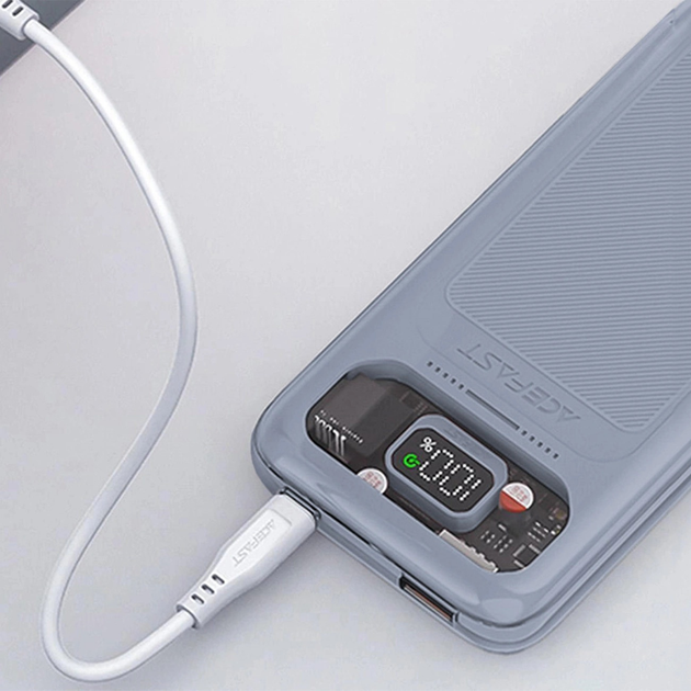 УМБ Acefast M1 10000 mAh Sparkling Series Fast Charging 30W Grey (6974316282020) - зображення 8