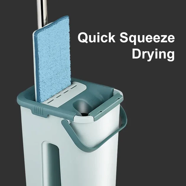 Комплект швабра та відро з самовіджимом Бірюзова Scratch Cleaning Mop Набір для прибирання - Фото 13 Комплект швабра та відро з самовіджимом Бірюзова Scratch Cleaning Mop Набір для прибирання - зображення 13