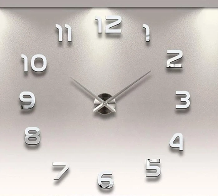 Настенные часы бесшумные DIY Clock NEW 50-120 см Зеркальные - изображение 11