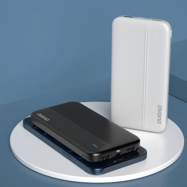 УМБ Dudao K4S 10000 mAh 2 x USB-A White (6977196680061) - зображення 5