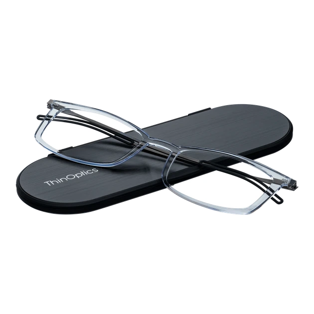 Очки для чтения Thinoptics Brooklyn 2.00, Прозрачные / Чехол черный - Фото 3 Очки для чтения Thinoptics Brooklyn 2.00, Прозрачные / Чехол черный - изображение 3
