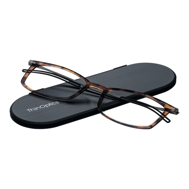 Окуляри для читання Thinoptics Brooklyn 1.00, Черепаховий / Чохол чорний - Фото 3 Окуляри для читання Thinoptics Brooklyn 1.00, Черепаховий / Чохол чорний - зображення 3