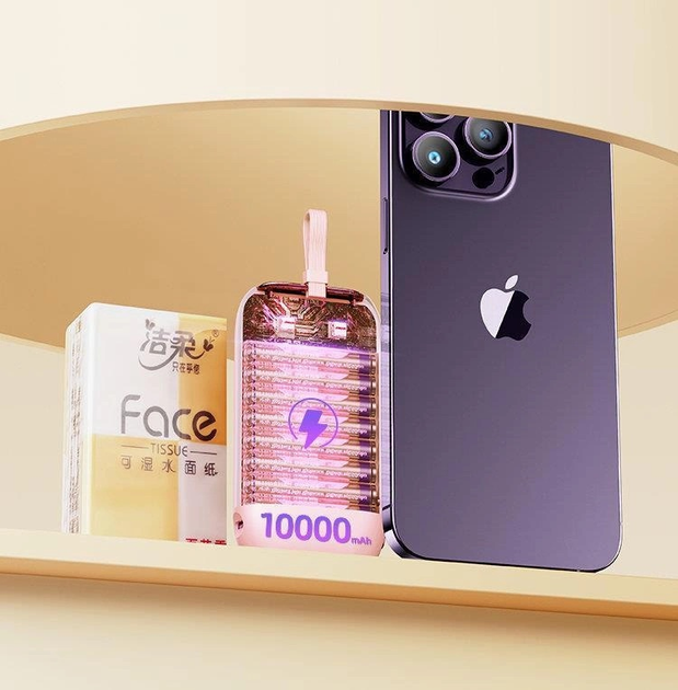 Powerbank JOYROOM JR-L012 Colorful Series 10000 mAh USB-C/Lightning 22.5 W Pink (6956116701727) - obraz 10