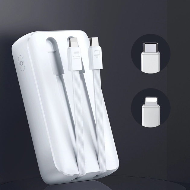 Powerbank JOYROOM JR-PBC06 10000 mAh USB-C/Lightning 30 W White (6956116776466) - obraz 8