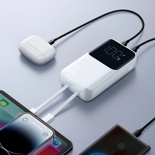 Powerbank JOYROOM JR-PBC06 10000 mAh USB-C/Lightning 30 W White (6956116776466) - obraz 12