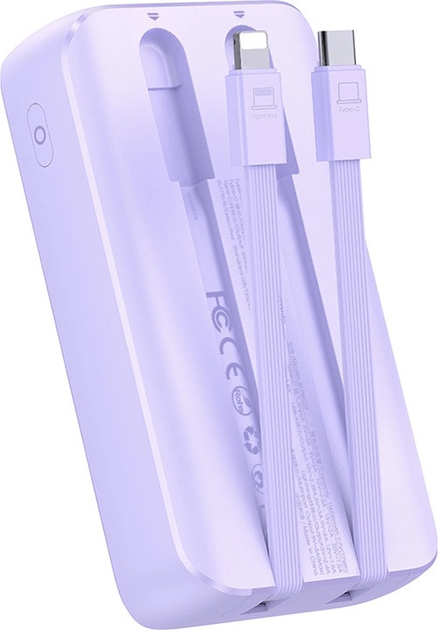 Powerbank JOYROOM JR-PBC06 10000 mAh USB-C/Lightning 30 W Purple (6956116776473) - obraz 5