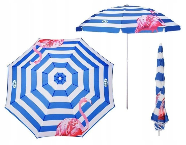 Parasol plażowy Nils Flaming 180 cm NC7811 (5907695506839) - obraz 2