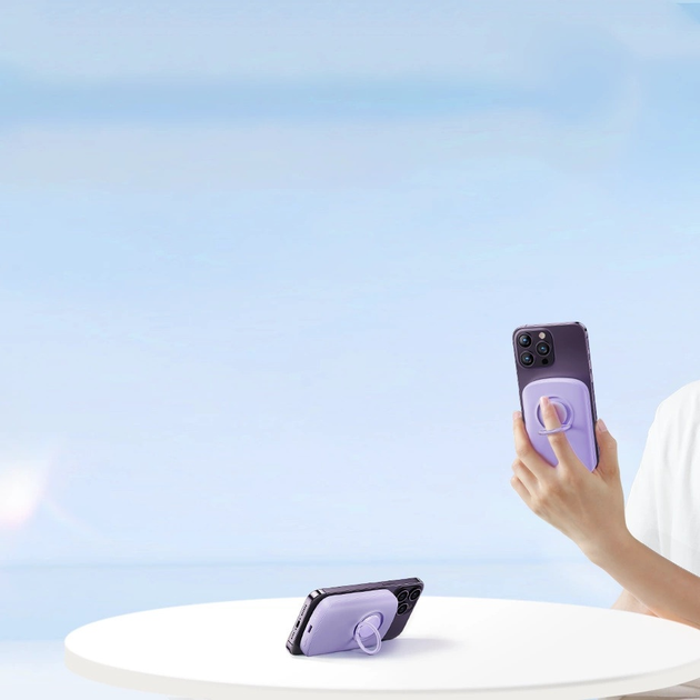 УМБ Joyroom JR-W030 MagSafe 20 W 6000 mAh Purple (6956116725365) - зображення 4