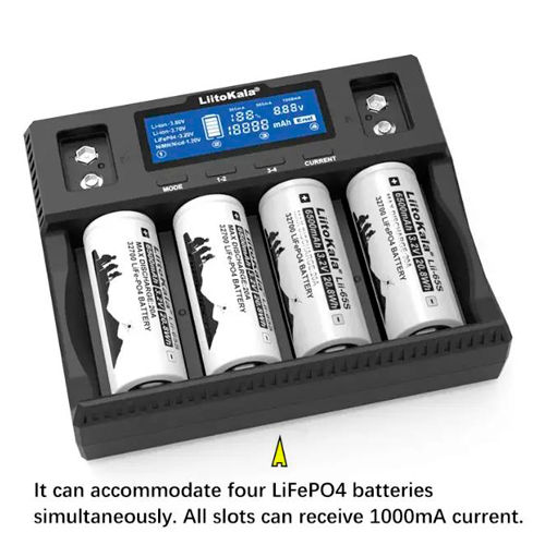 Зарядное устройство LiitoKala Lii-D4XL, для аккумуляторов 21700, 18650, 26650, 26700, 32700, AAA, 9В - изображение 7