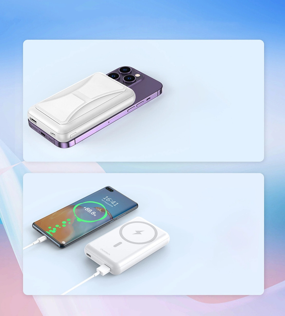 Powerbank Choetech B663 MagSafe 10000 mAh White (6932112105202) - obraz 6