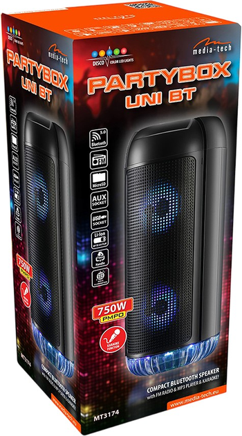 Głośnik przenośny Media-Tech Partybox Uni BT MT3174 Wireless Speaker (AKGMEDGLO0016) - obraz 4
