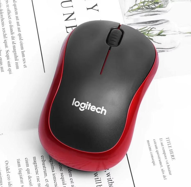 Комп’ютерна миша Logitech M185 Червона 2,4 ГГц - изображение 1