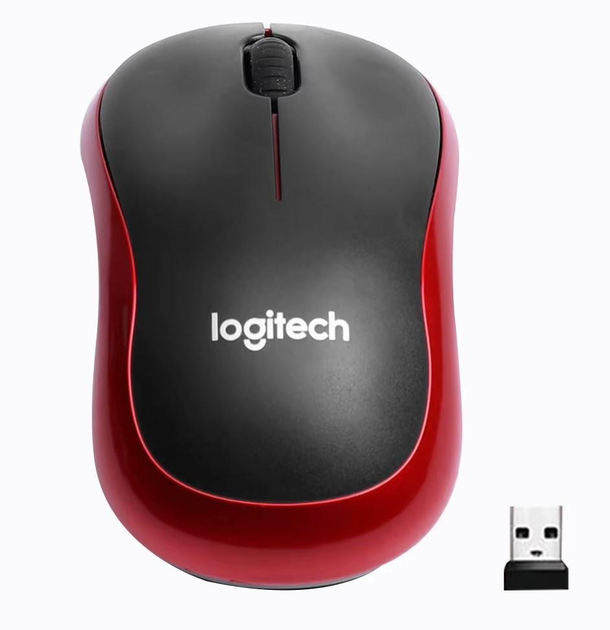 Комп’ютерна миша Logitech M185 Червона 2,4 ГГц - изображение 2